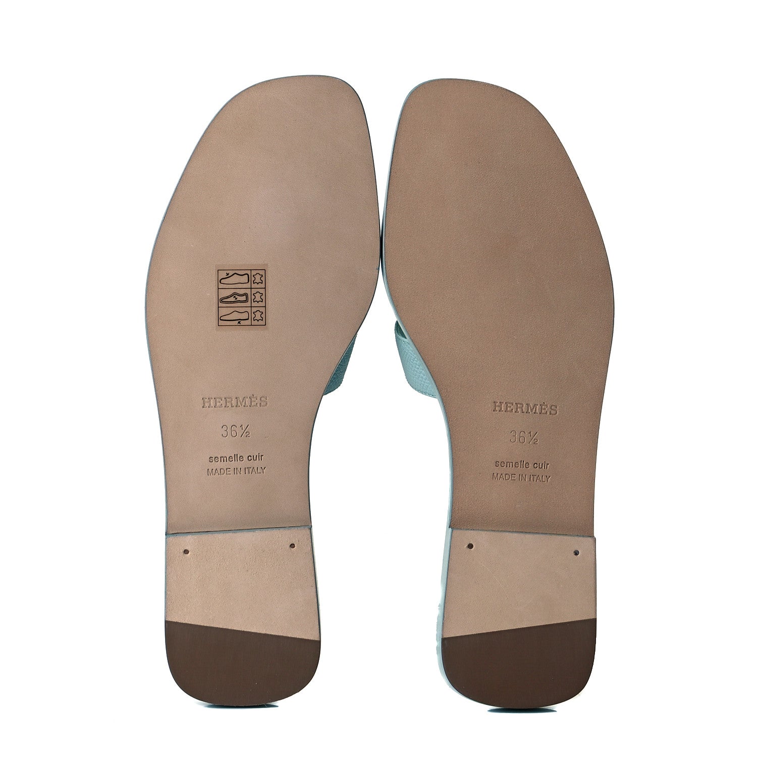 Hermes Epsom Oran Sandals 36.5 Vert Embrun 7 of 9