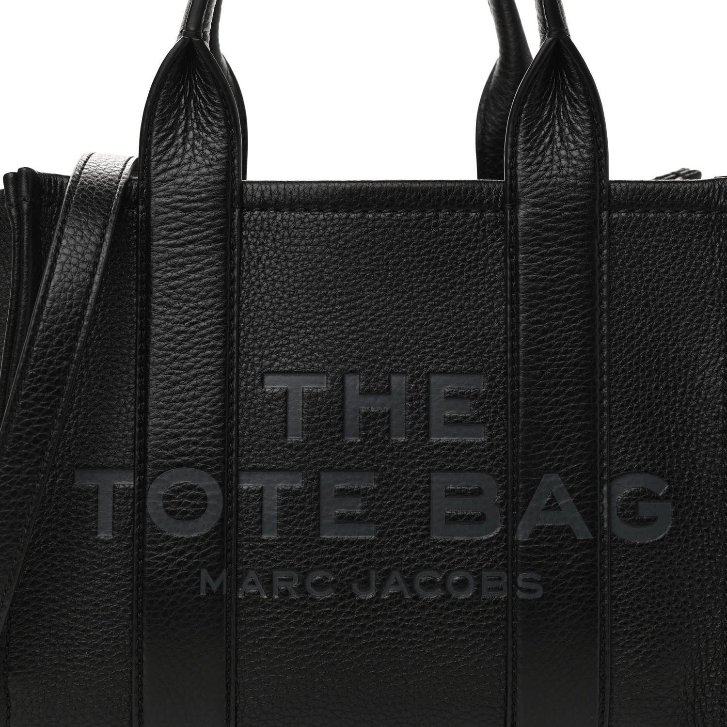 Marc Jacobs Grained Calfskin Small The Tote Bag Black 8 of 11