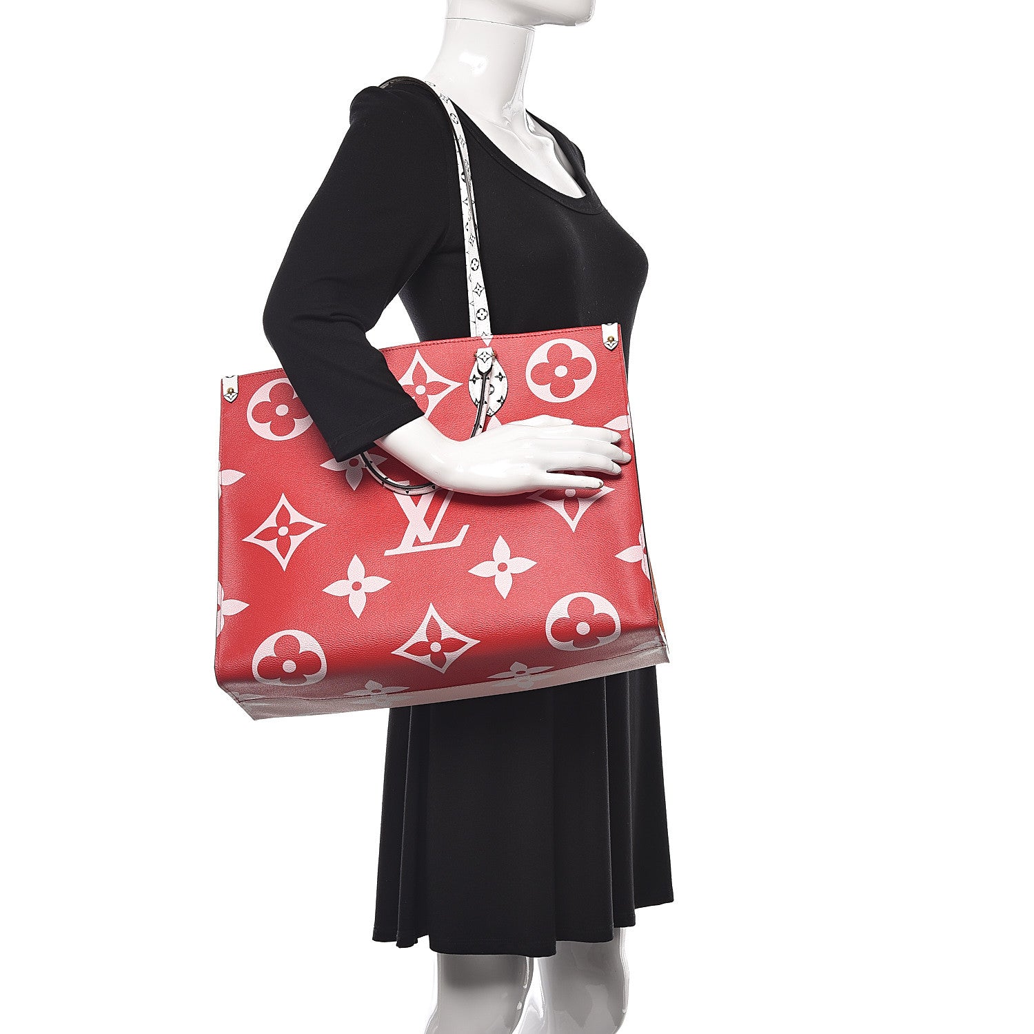 Louis Vuitton Monogram Giant Onthego GM Rouge Rose 2 of 11