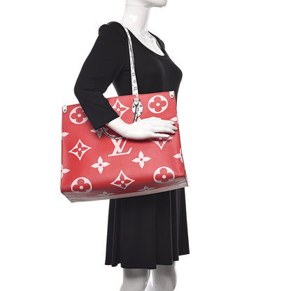 Louis Vuitton Monogram Giant Onthego GM Rouge Rose 2 of 11