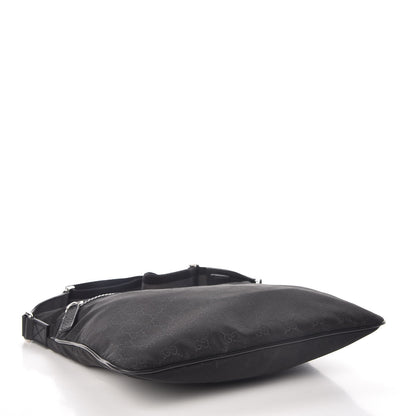 Gucci Nylon Monogram Medium Flat Messenger Bag Black 4 of 9