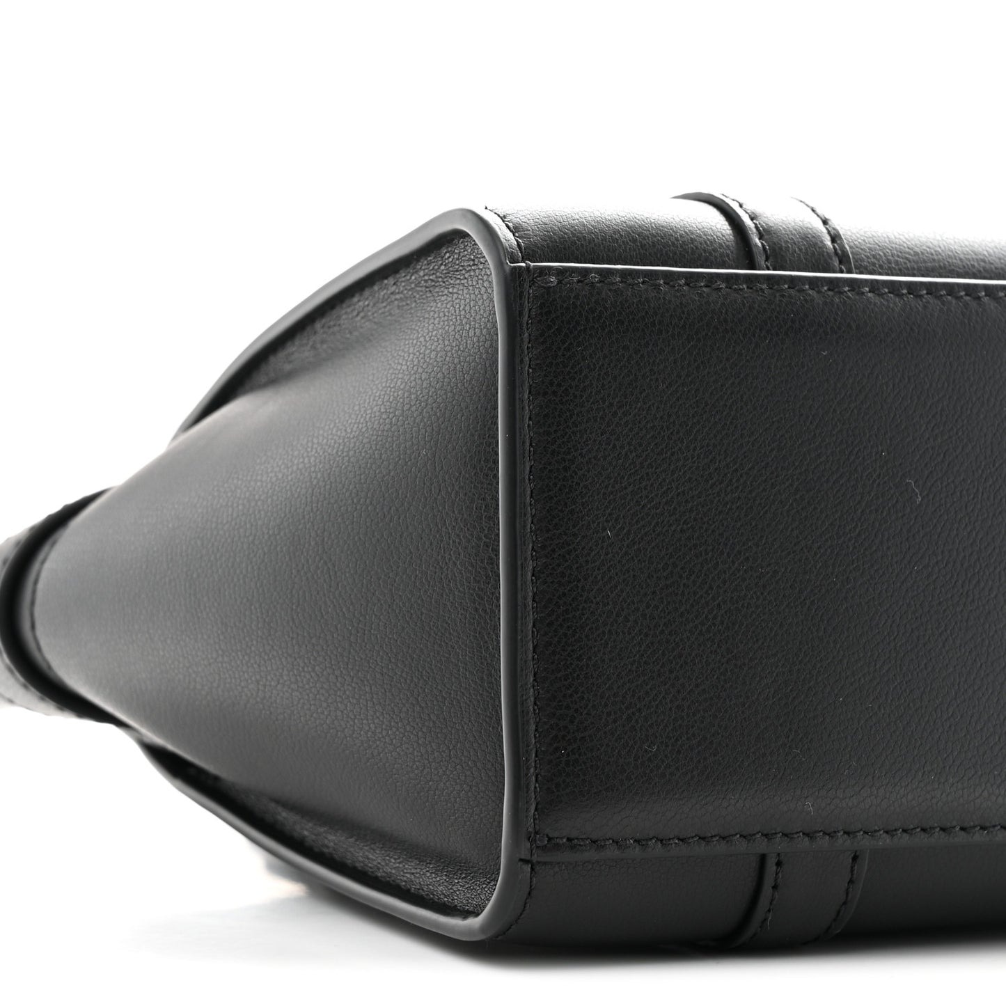 Small Classic Grain Micro Bayswater Zip Tote Black