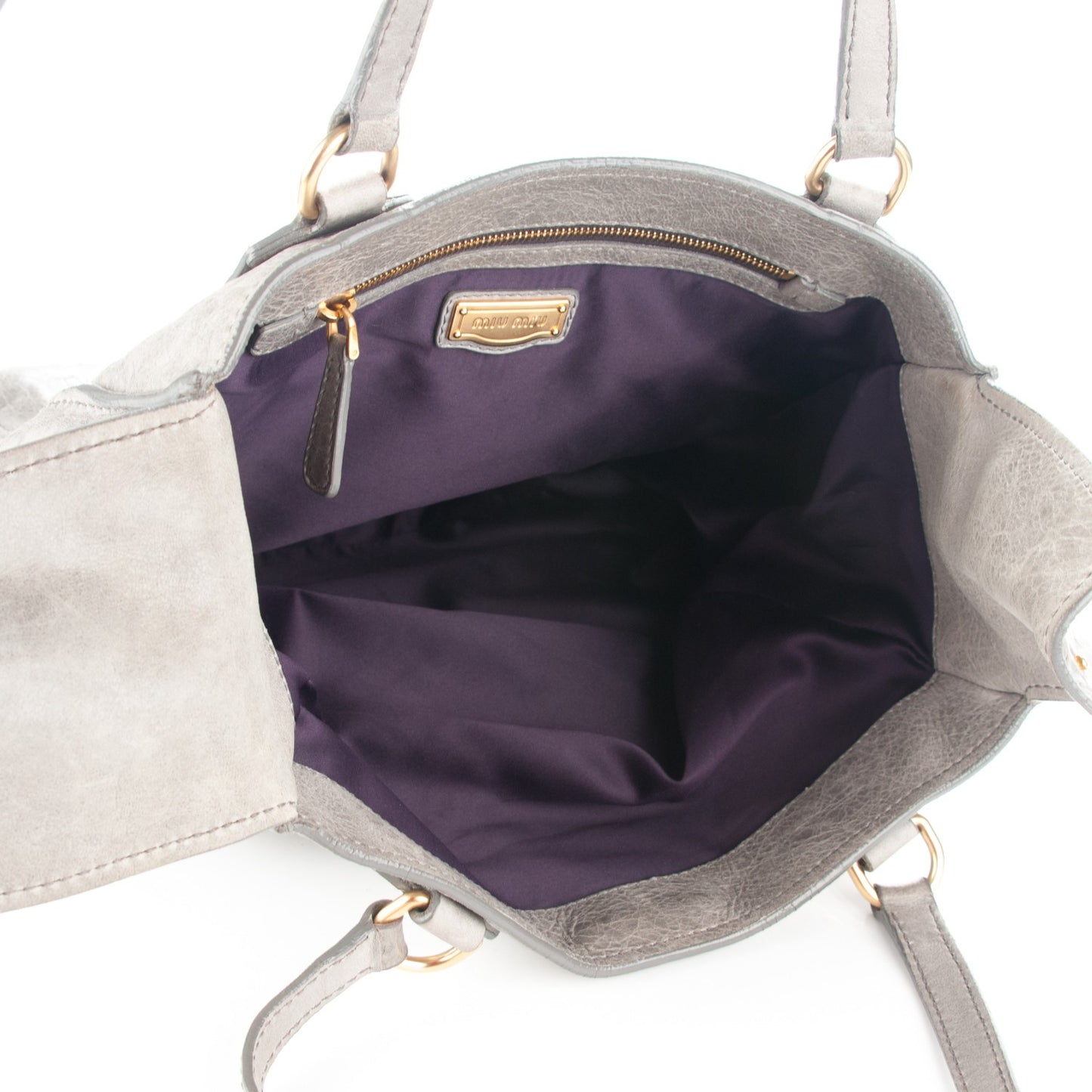 Vitello Lux Gathered Tote Nube