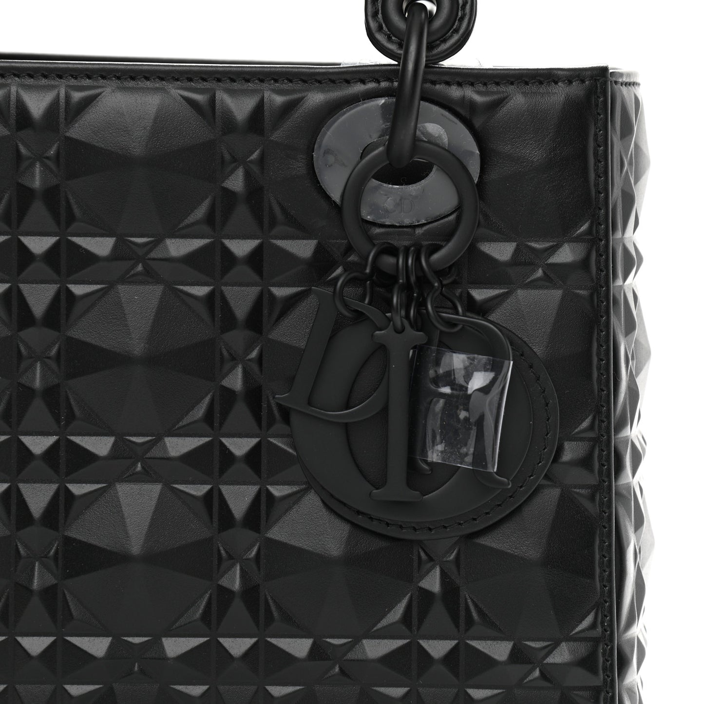 Calfskin Cannage Diamond Small My ABCDior Lady Dior Black