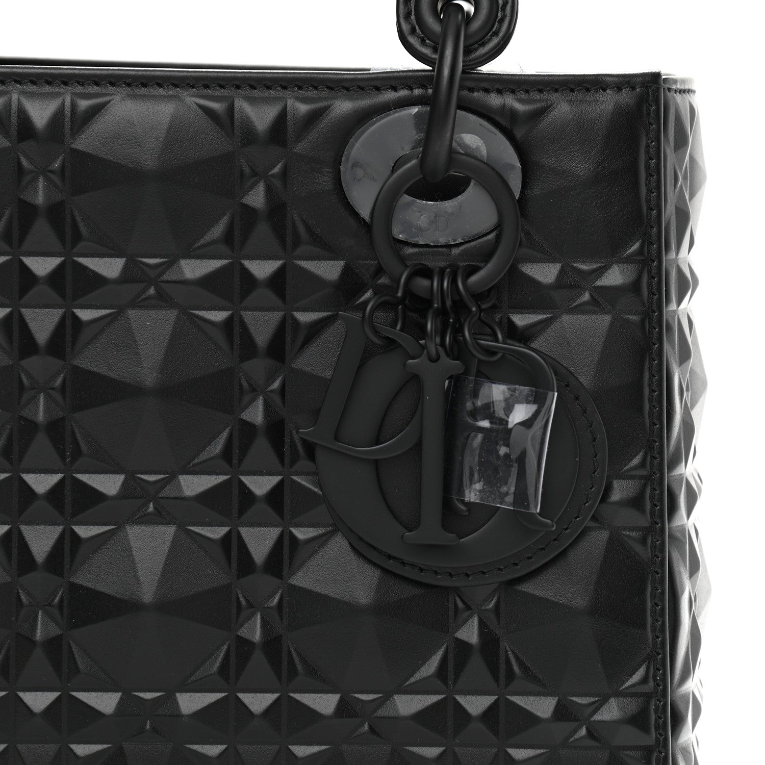 Christian Dior Calfskin Cannage Diamond Small My ABCDior Lady Dior Black 8 of 10