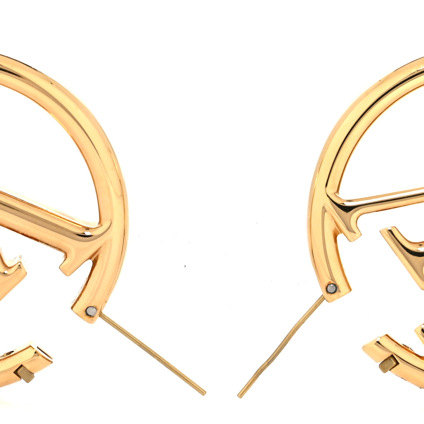 Metal Louise Hoop Earrings Gold
