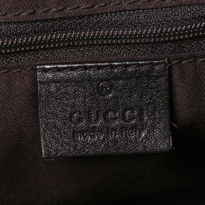 Gucci Monogram Medium New Ladies Web Tote Dark Brown 6 of 7