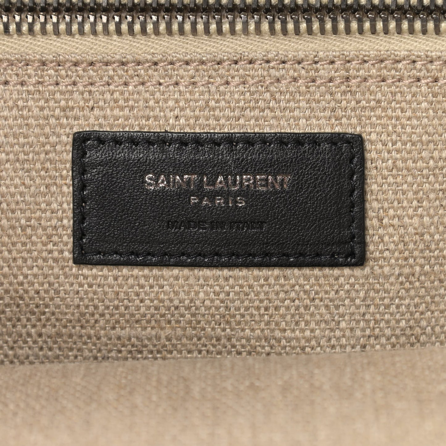 Linen Calfskin Rive Gauche Tote Optic White