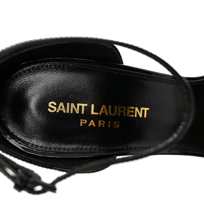 Saint Laurent Patent Calfskin Opyum 110 Sandals 38.5 Black 6 of 8