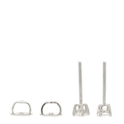 Tiffany Platinum Diamond .36ctw Solitaire Earrings 3 of 4