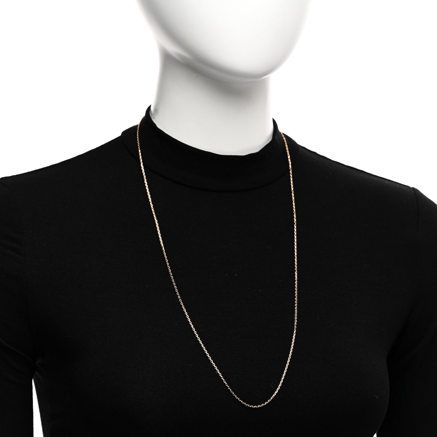 18K Yellow Gold Trace Chain Necklace 70cm