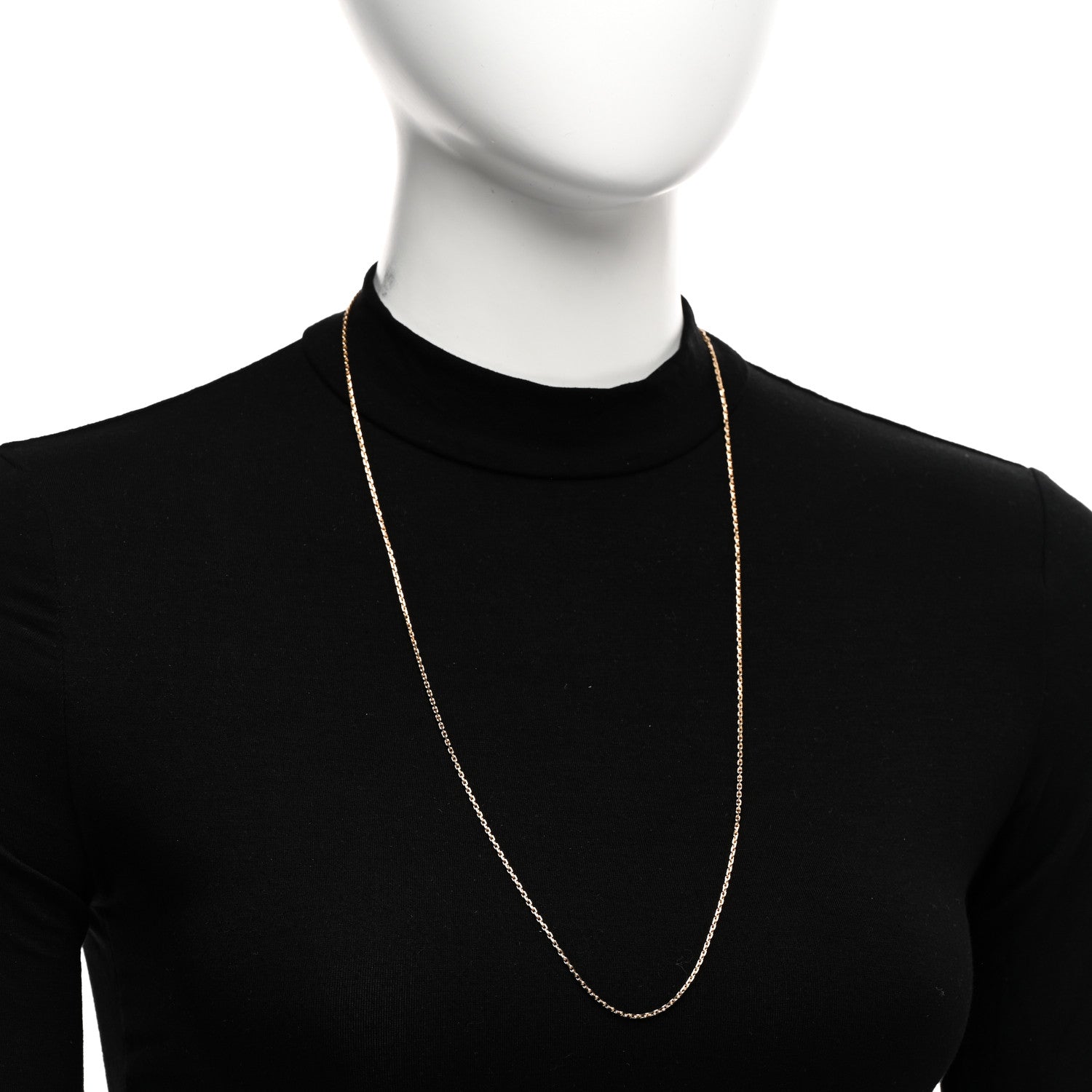 Van Cleef & Arpels 18K Yellow Gold Trace Chain Necklace 70cm 2 of 5