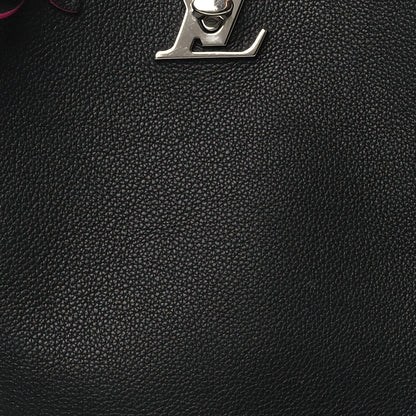 Louis Vuitton Calfskin Lockme Bucket Black 7 of 11
