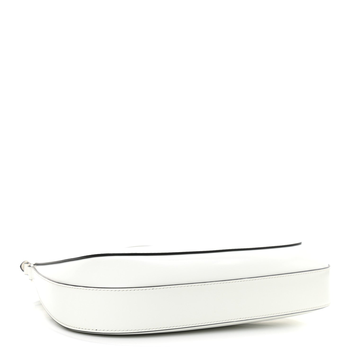 Prada Spazzolato Cleo Adjustable Strap Shoulder Bag White Black 3 of 8