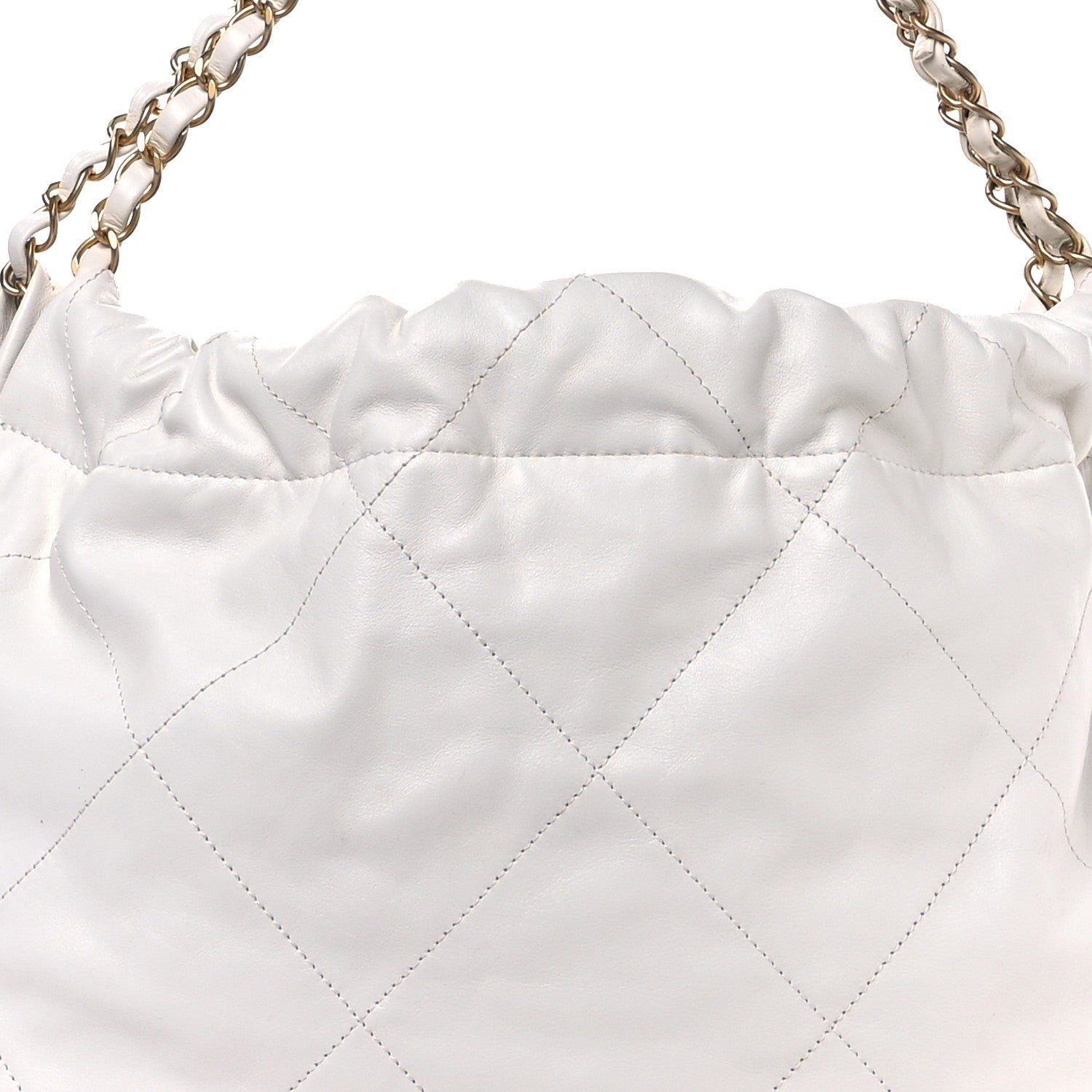 Chanel Shiny Calfskin Quilted Chanel 22 White 9 of 12