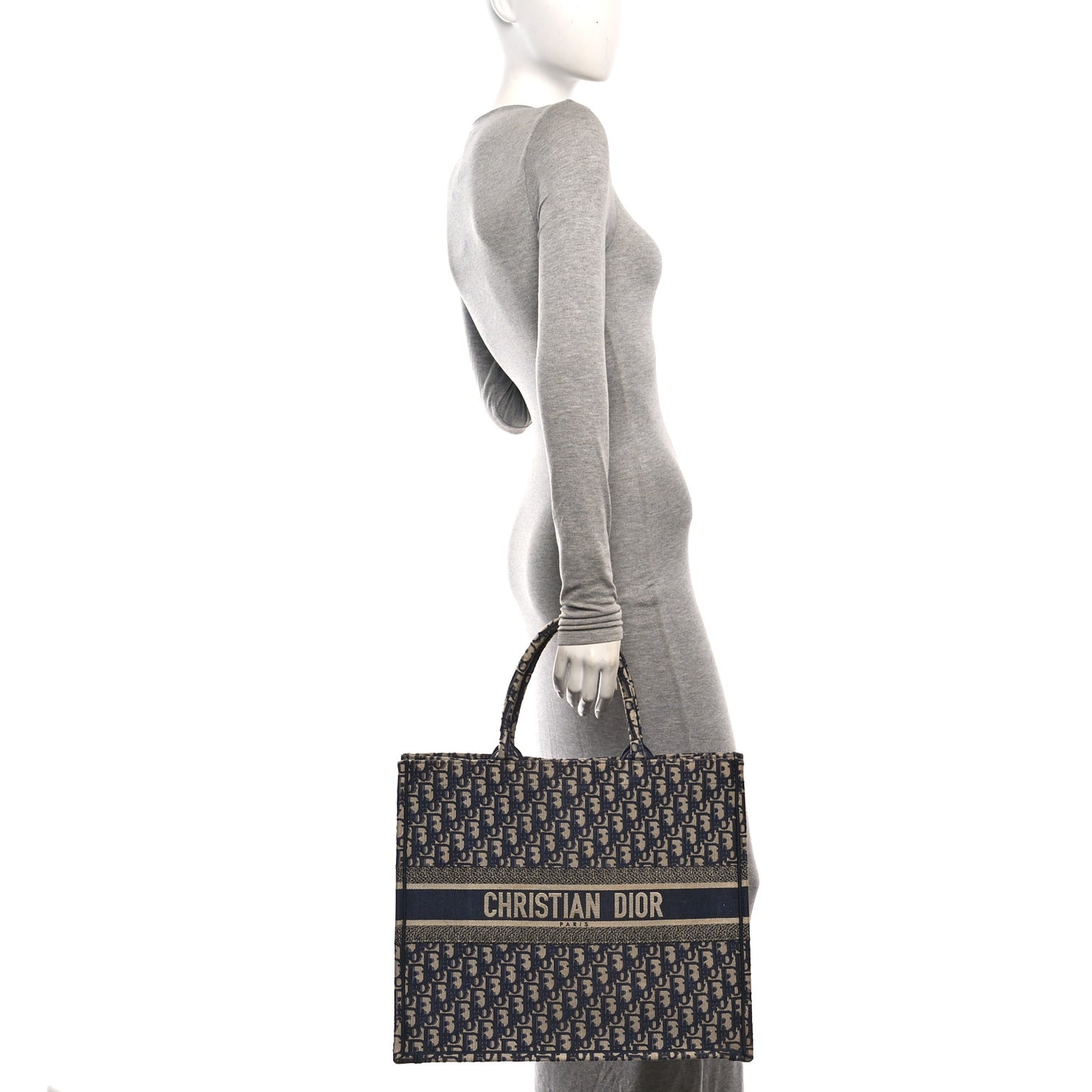 Oblique Large Book Tote Blue Multicolor