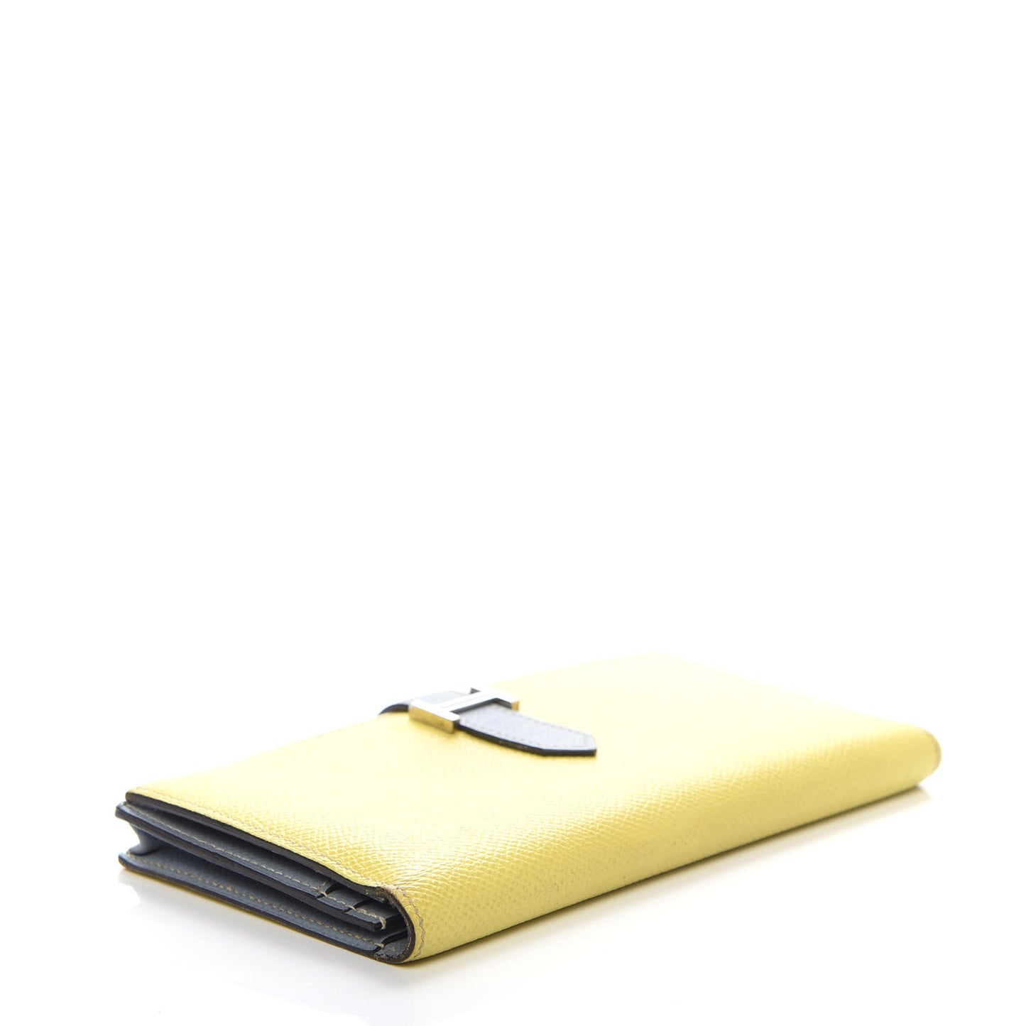 Epsom Bi-Color Bearn Gusset Wallet Lime Bleu Lin