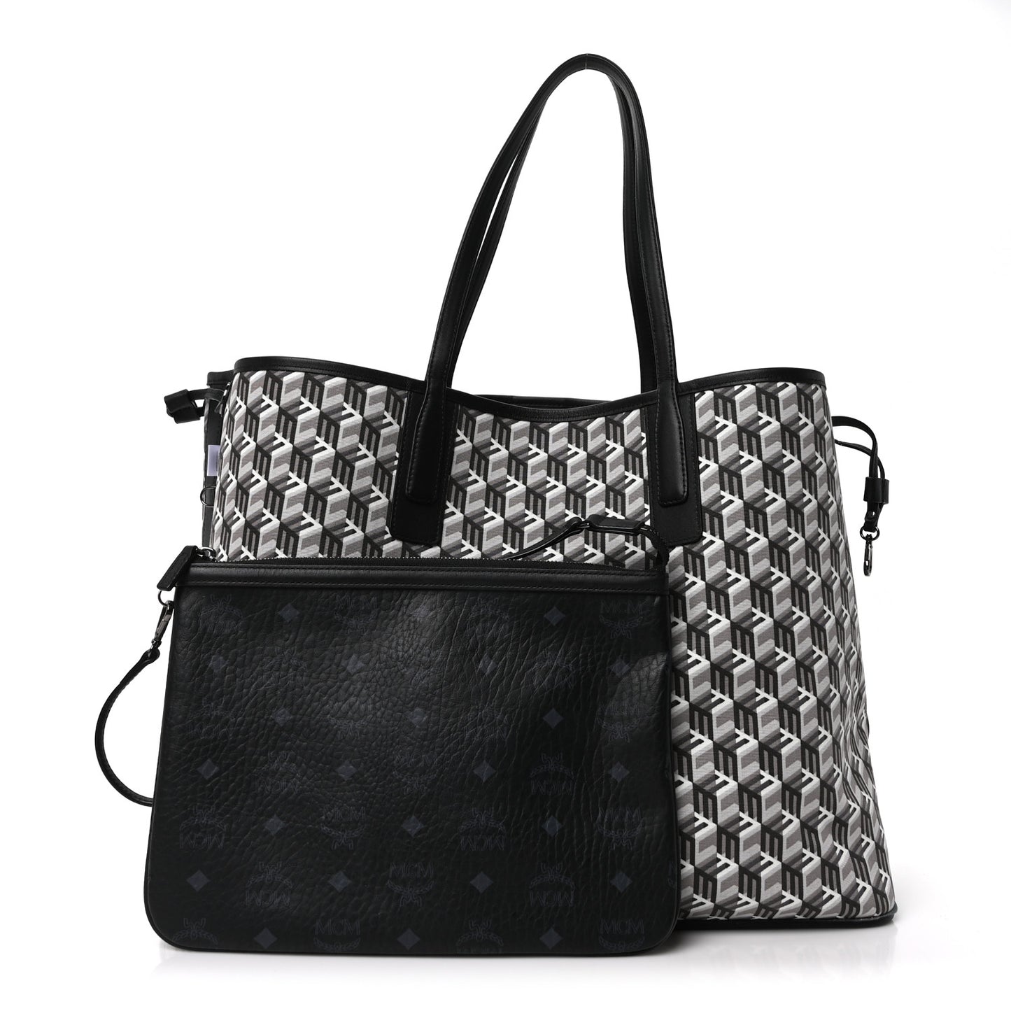 Visetos Large Liz Reversible Shopper Tote Black