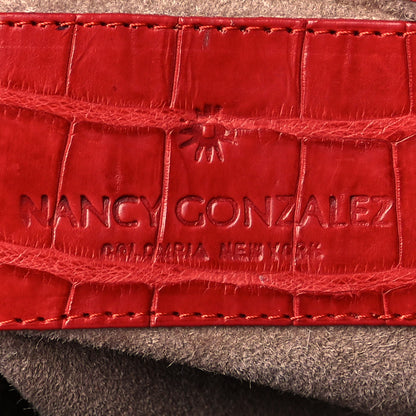 Nancy Gonzalez Crocodile Tote Orange 5 of 10