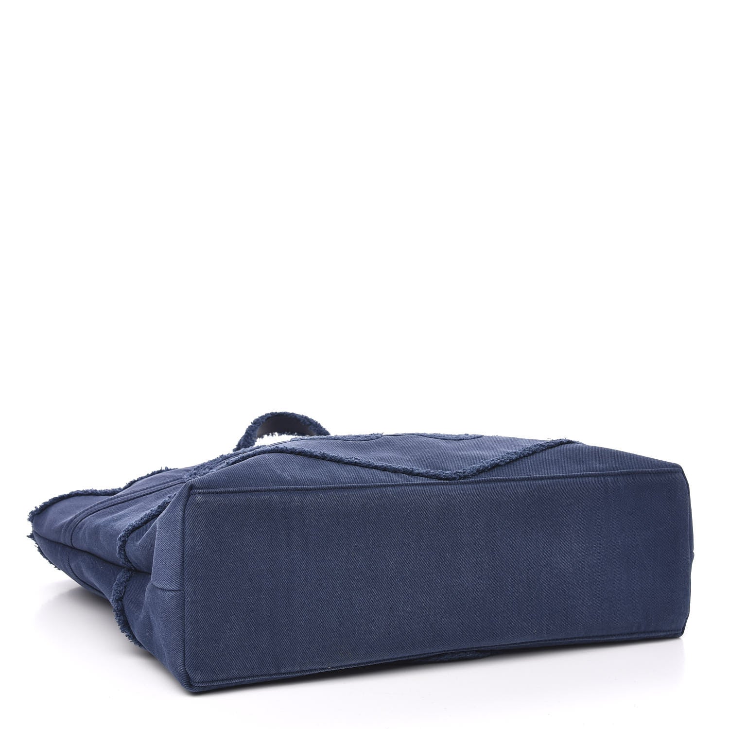 Chanel Denim Chevron Coco Tote Navy 3 of 9