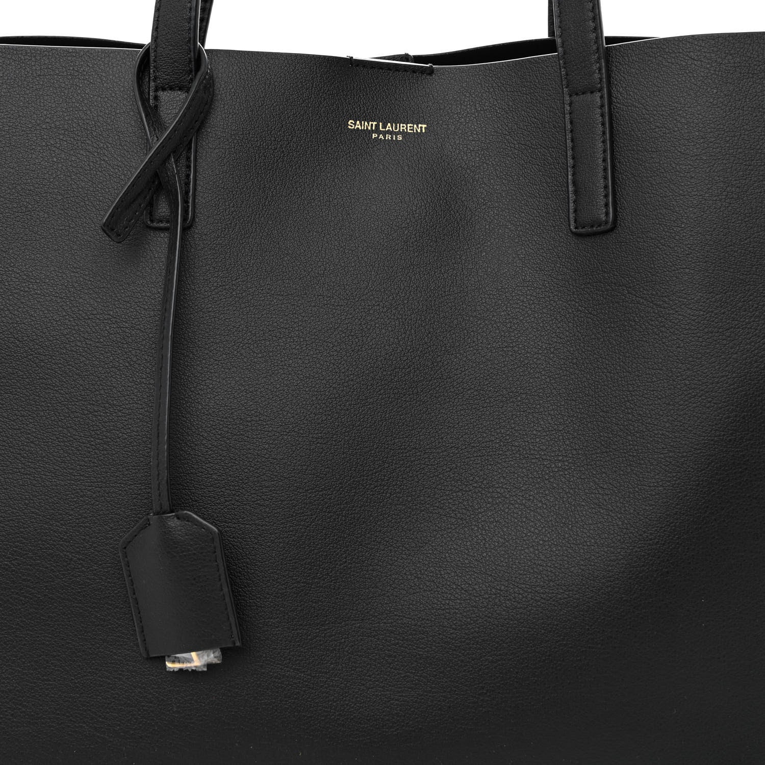 Saint Laurent Calfskin Large Shopping Tote Black 10 of 12