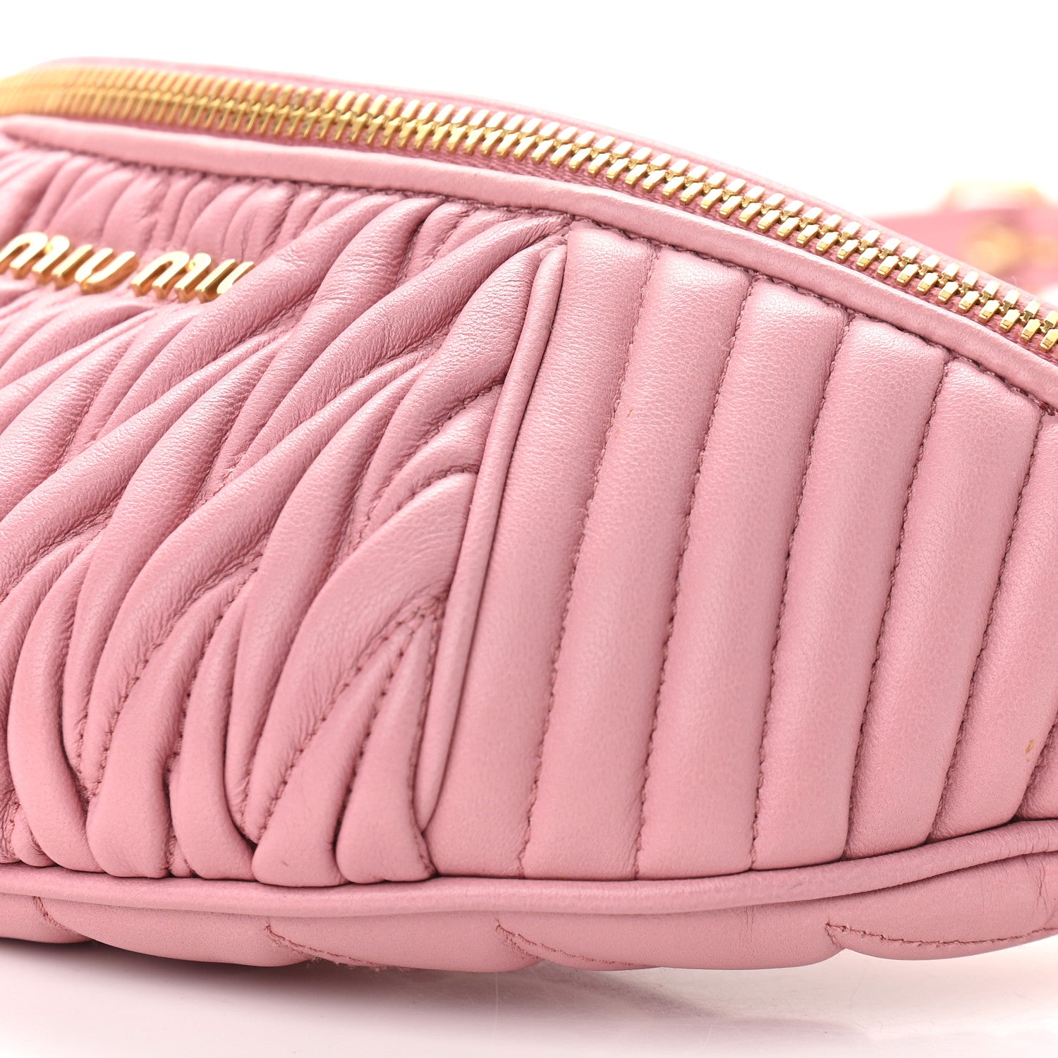 Miu Miu Nappa Matelasse Rider Belt Bag Orchid Pink 7 of 14