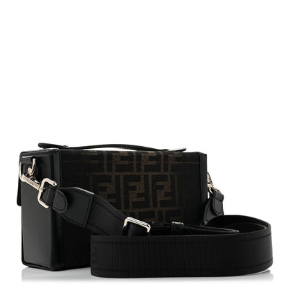 Fendi Recycled Fabric Jacquard Vitello King FF 1974 Baguette Soft Trunk Phone Pouch Brown 3 of 14