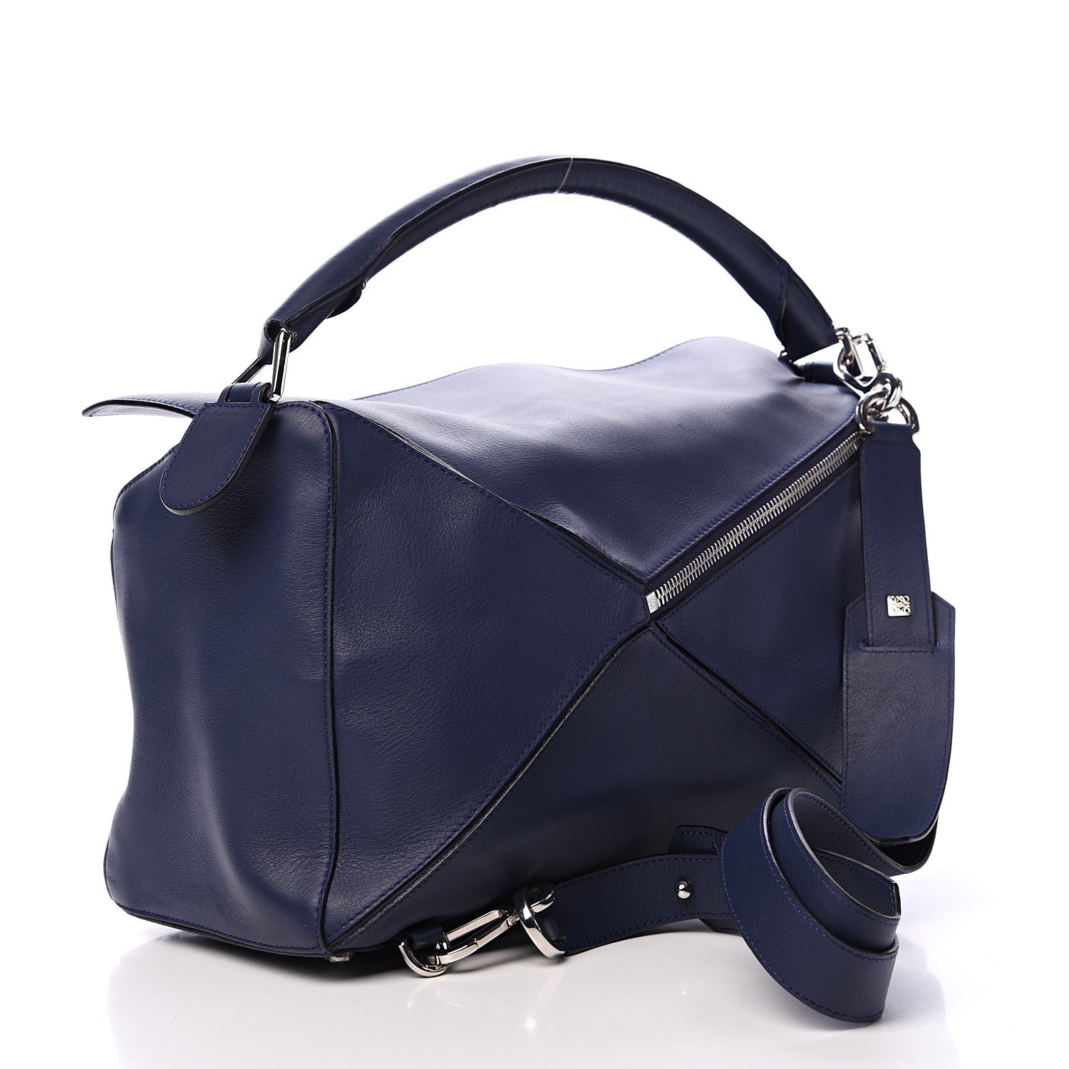 Loewe Calfskin Large Puzzle Bag Deep Blue 2 of 10