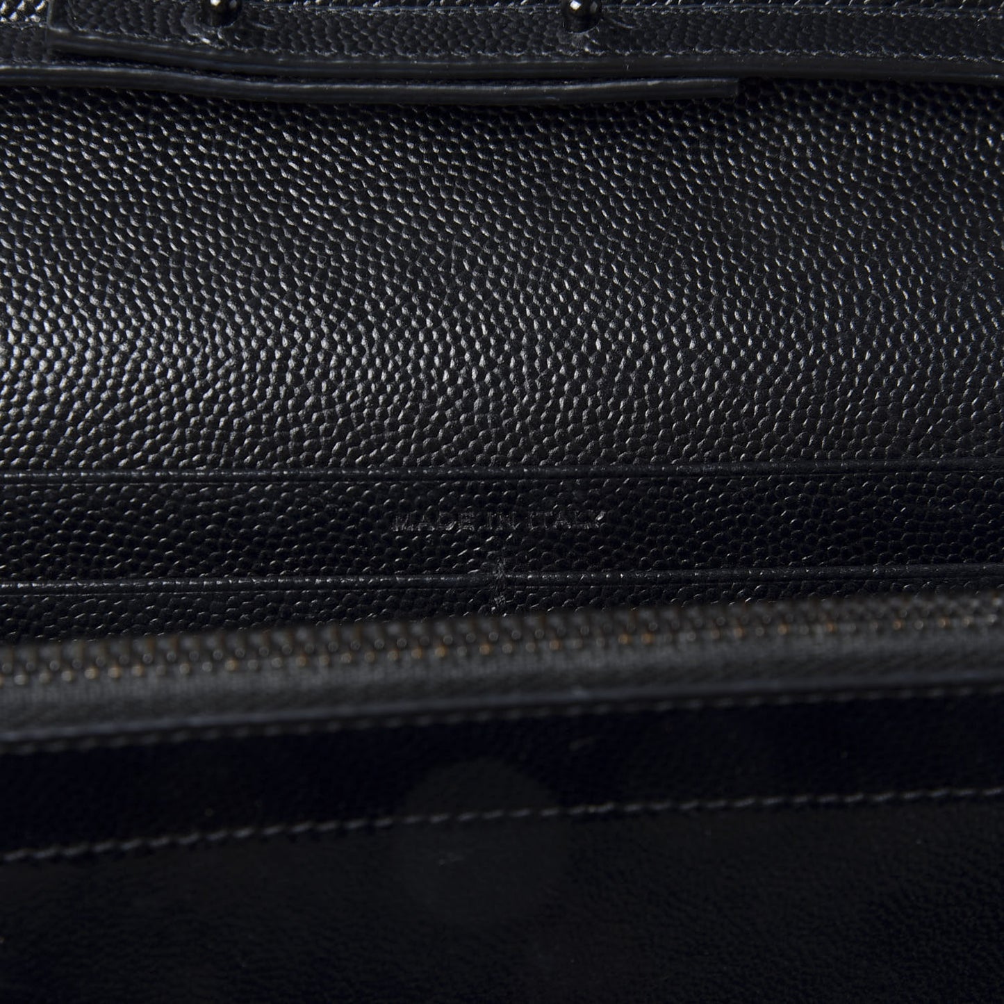 Grain De Poudre Matelasse Chevron Monogram Chain Wallet Black