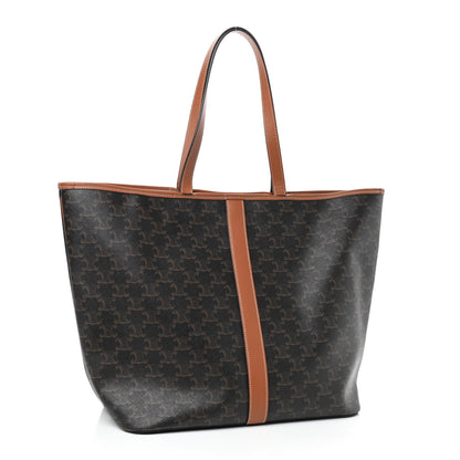 Celine Triomphe Canvas Medium Cabas Bag Tan 2 of 9
