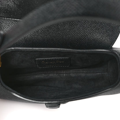 Christian Dior Grained Calfskin Mini Saddle Bag With Strap Black 5 of 10