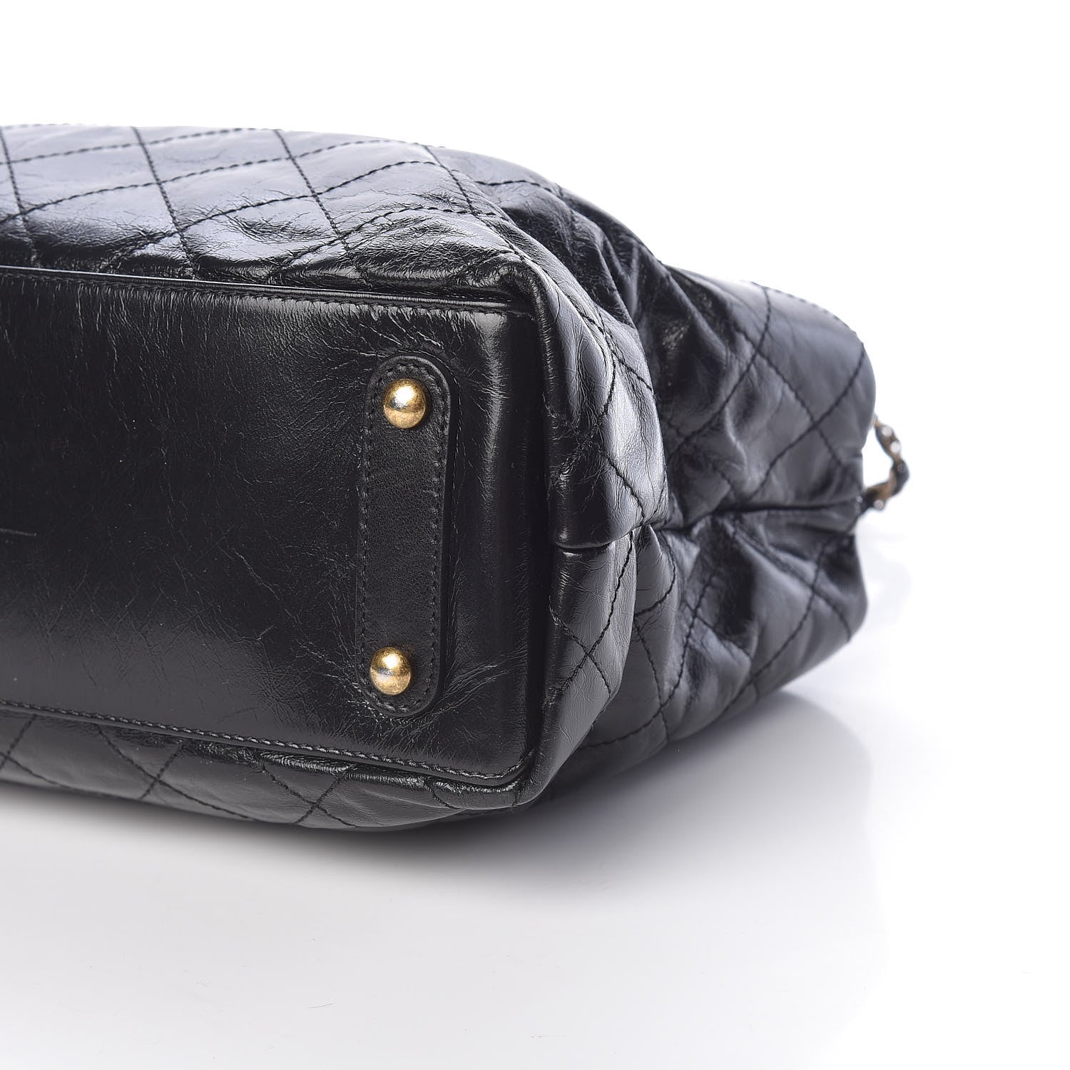 Chanel Glazed Calfskin Stingray Bindi CC Tote Black 9 of 13