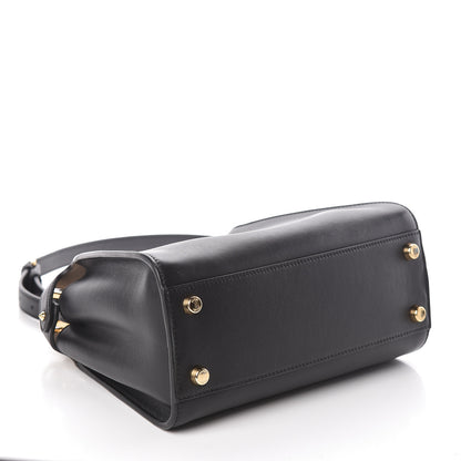 Fendi Vitello Tahiti Burro Medium Peekaboo Iconic Essentially Satchel Black Corda 4 of 10