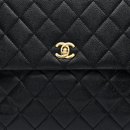 Chanel Caviar Quilted Jumbo Kelly Flap Black 8 of 10
