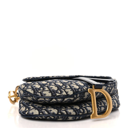 Christian Dior Oblique Saddle Bag Blue 7 of 9