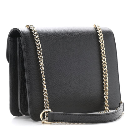 Gucci Dollar Calfskin Small Interlocking G Shoulder Bag Black 3 of 10