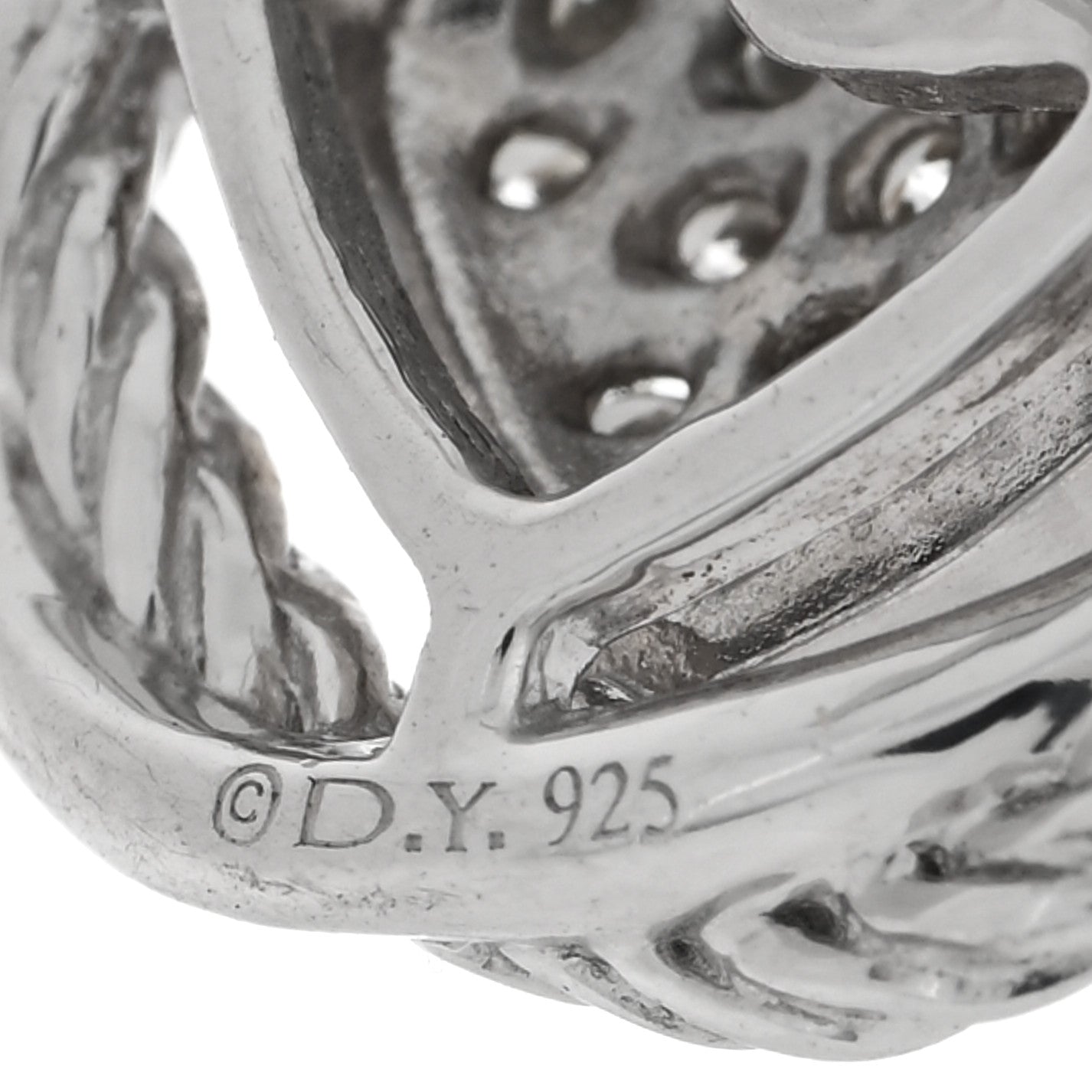Sterling Silver Diamond 13mm Infinity Earrings