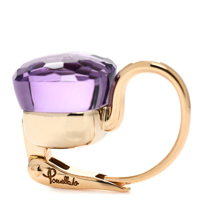 Pomellato 18K Rose Gold Amethyst Classic Nudo Earrings 4 of 6