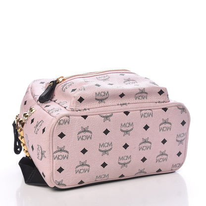 MCM Visetos Small Side Stud Stark Backpack Light Pink 4 of 16