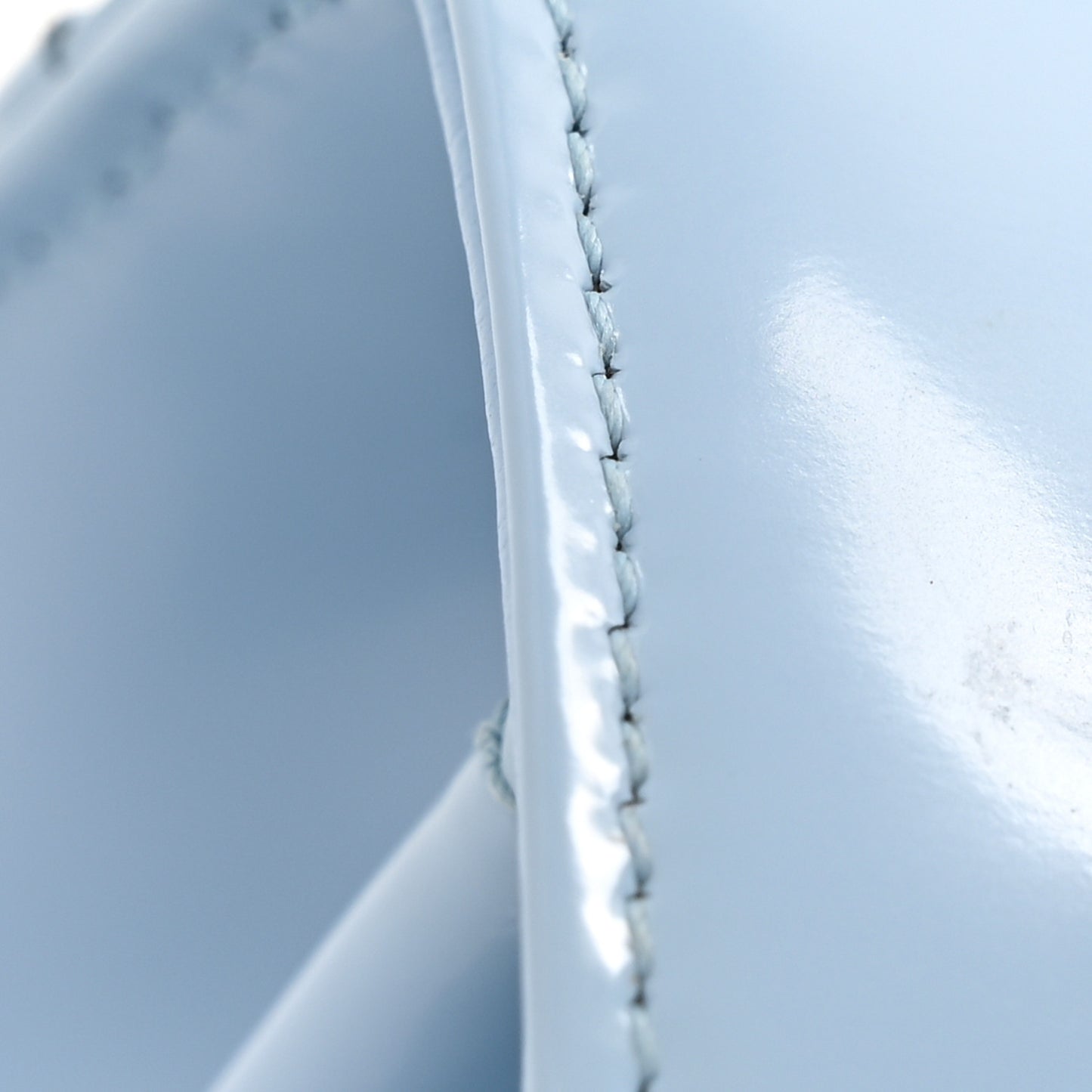 Brushed Off Calfskin Mini Iconic Top Handle Bag Sky Blue