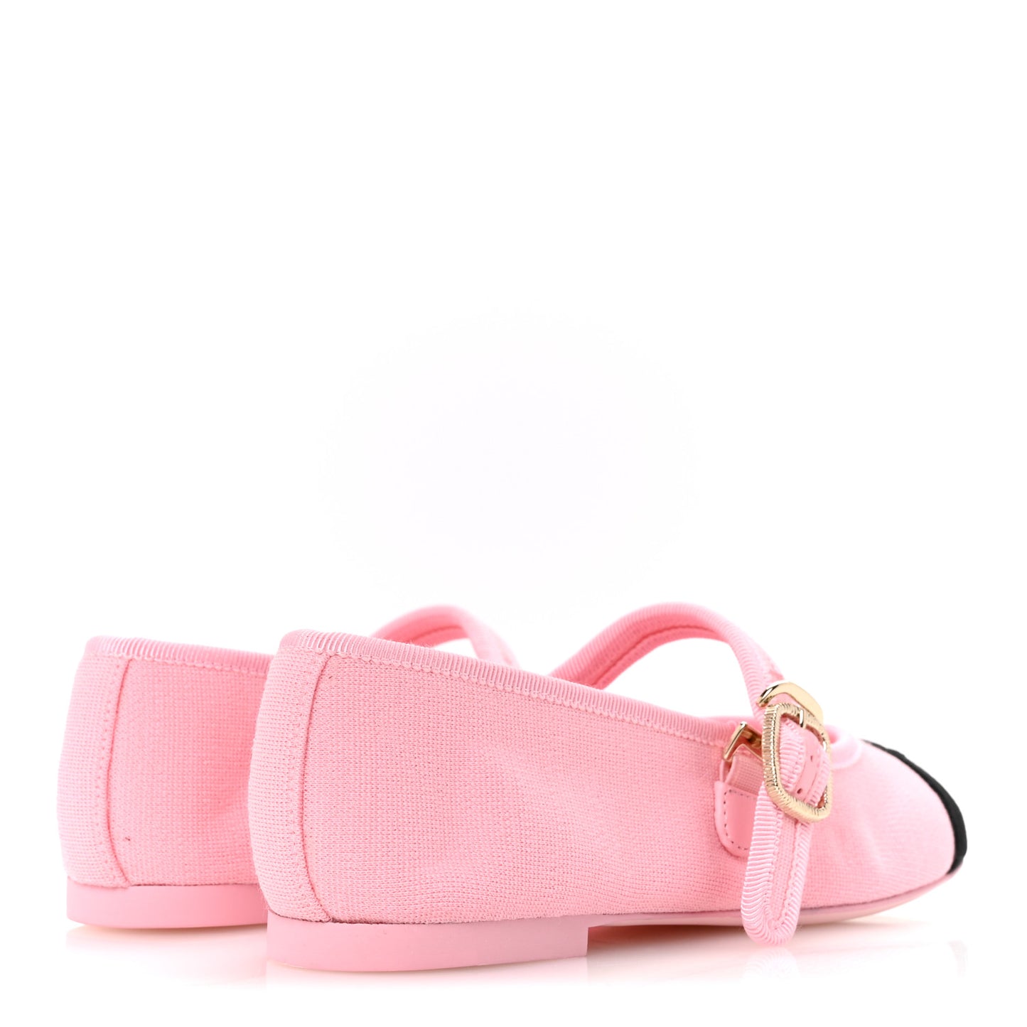 Fabric Grosgrain Mary Jane Flats 35 Light Pink Black