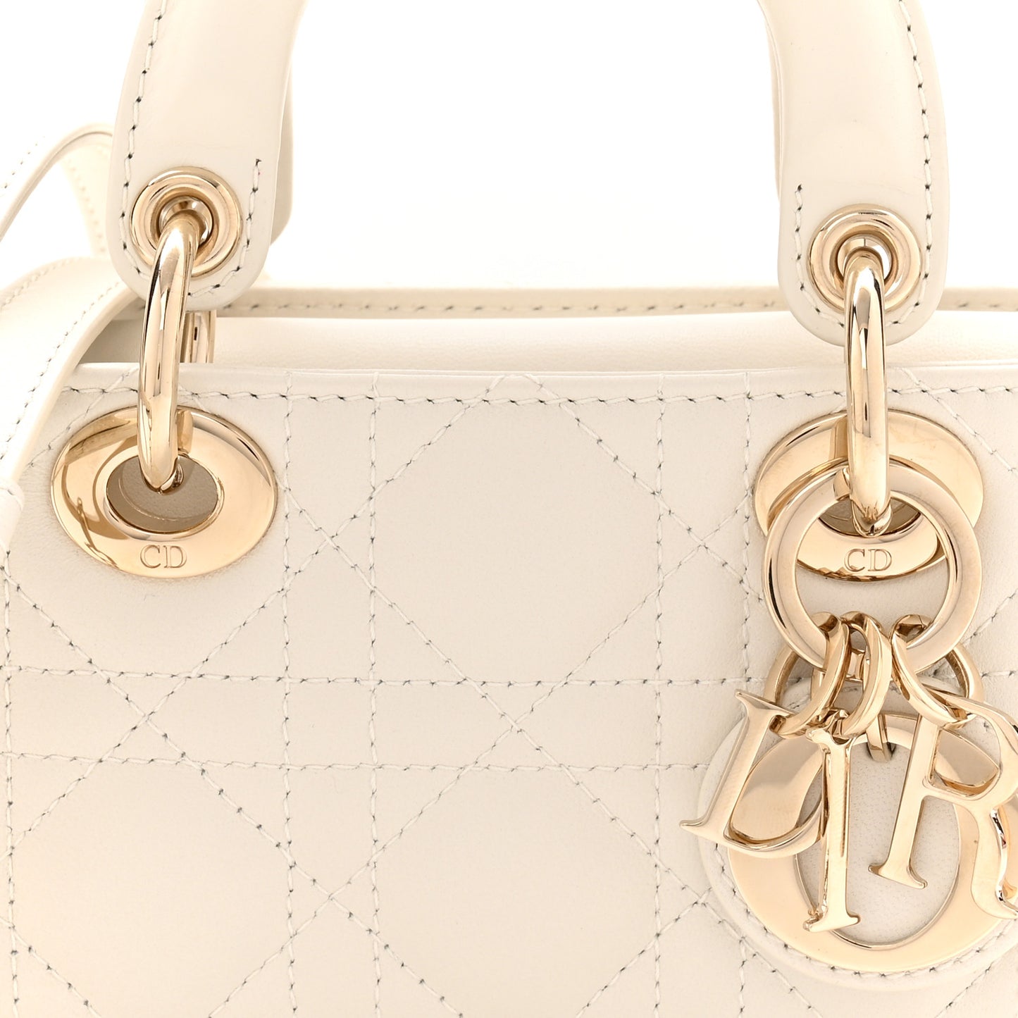 Lambskin Cannage Micro Lady D-Joy Latte