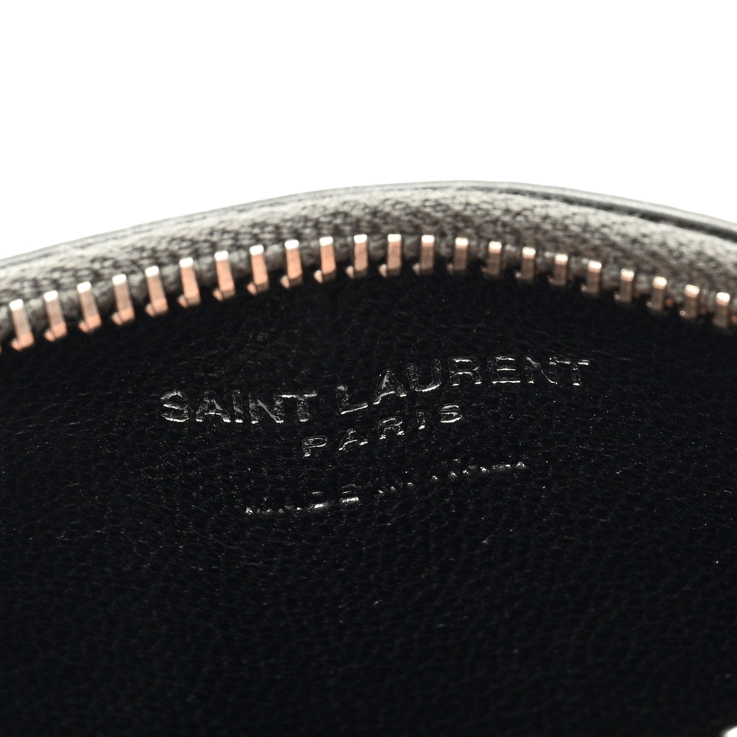 Saint Laurent Calfskin Lizard Embossed 5 Fragments Zip Pouch Card Holder Graphite 6 of 6