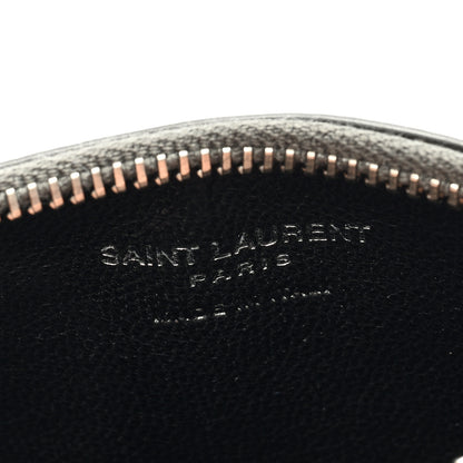 Saint Laurent Calfskin Lizard Embossed 5 Fragments Zip Pouch Card Holder Graphite 6 of 6