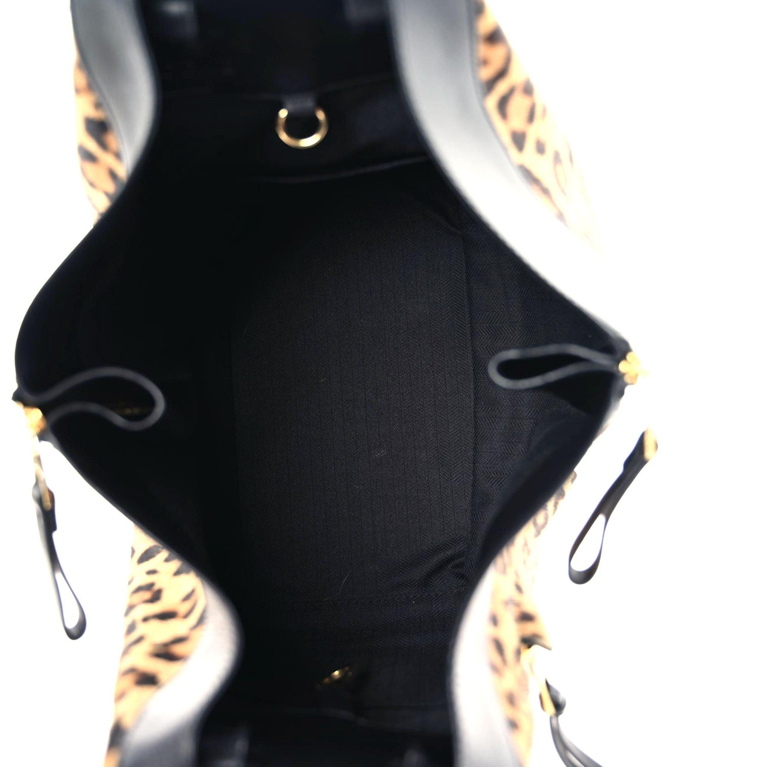 Loewe Calfskin Pony Hair Small Hammock Shoulder Bag Black 4 of 12