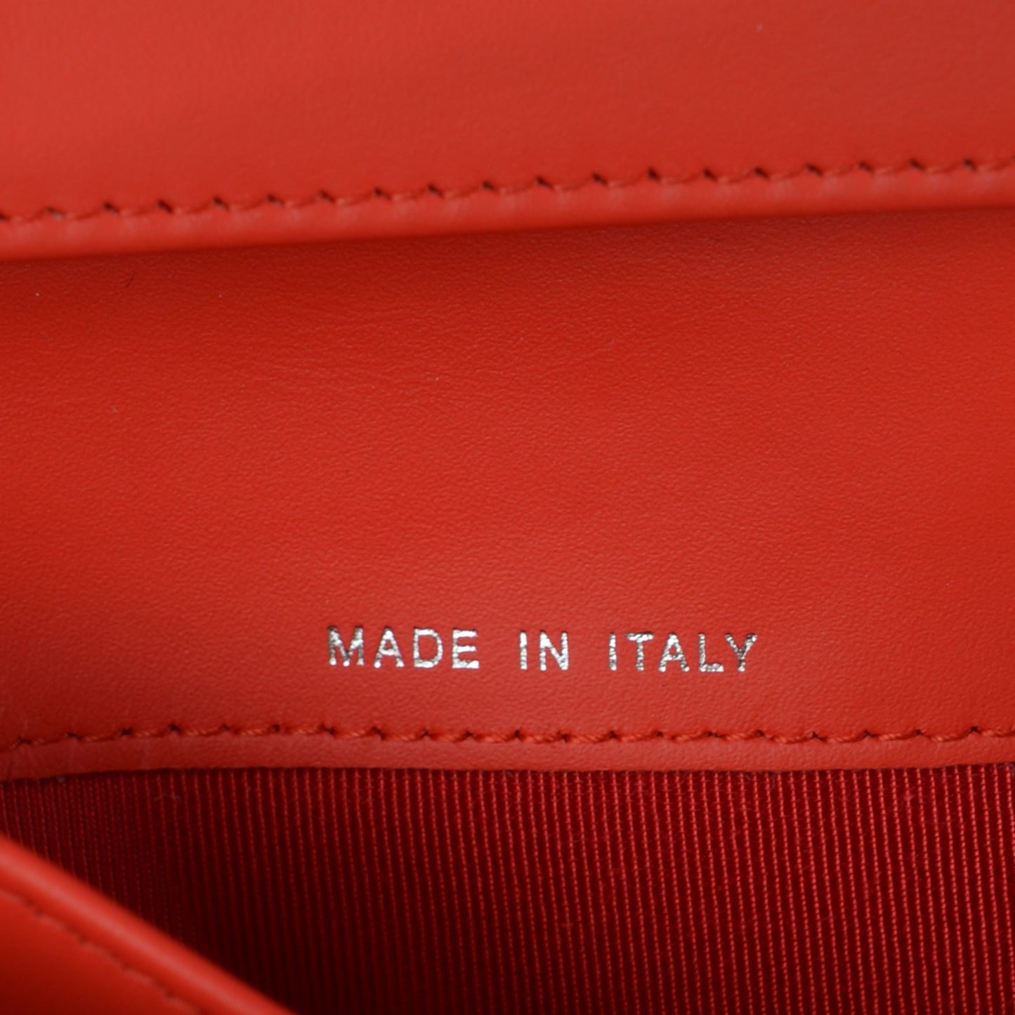 Patent Calfskin Quilted Yen Wallet Red