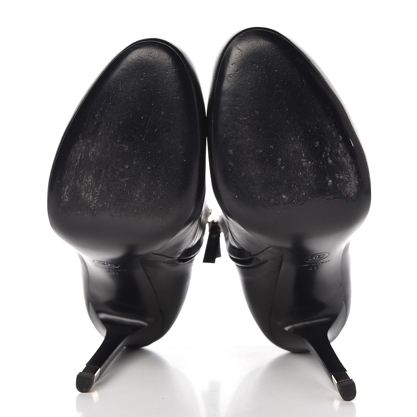 Lambskin CC Short Booties 41 Black