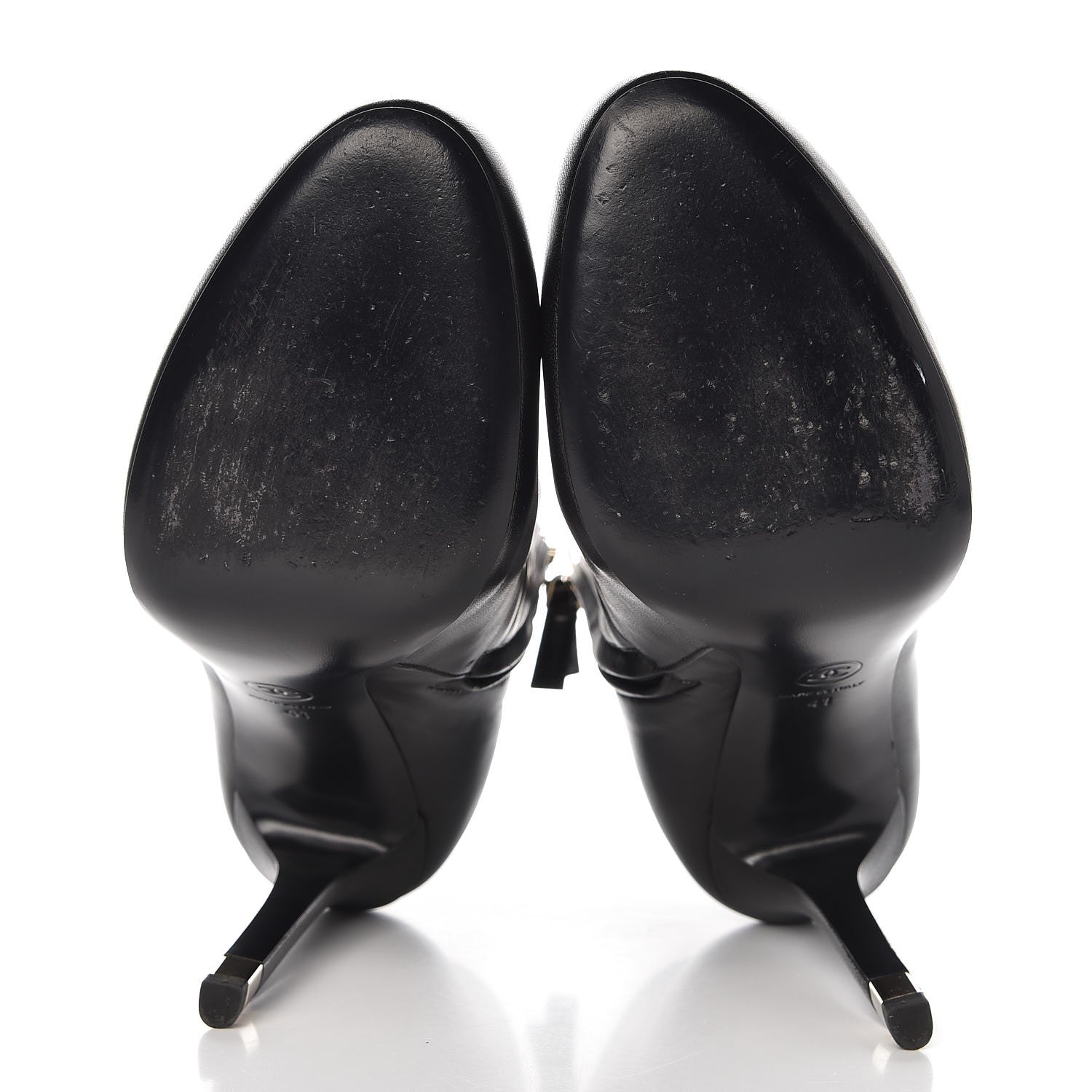 Chanel Lambskin CC Short Booties 41 Black 5 of 15