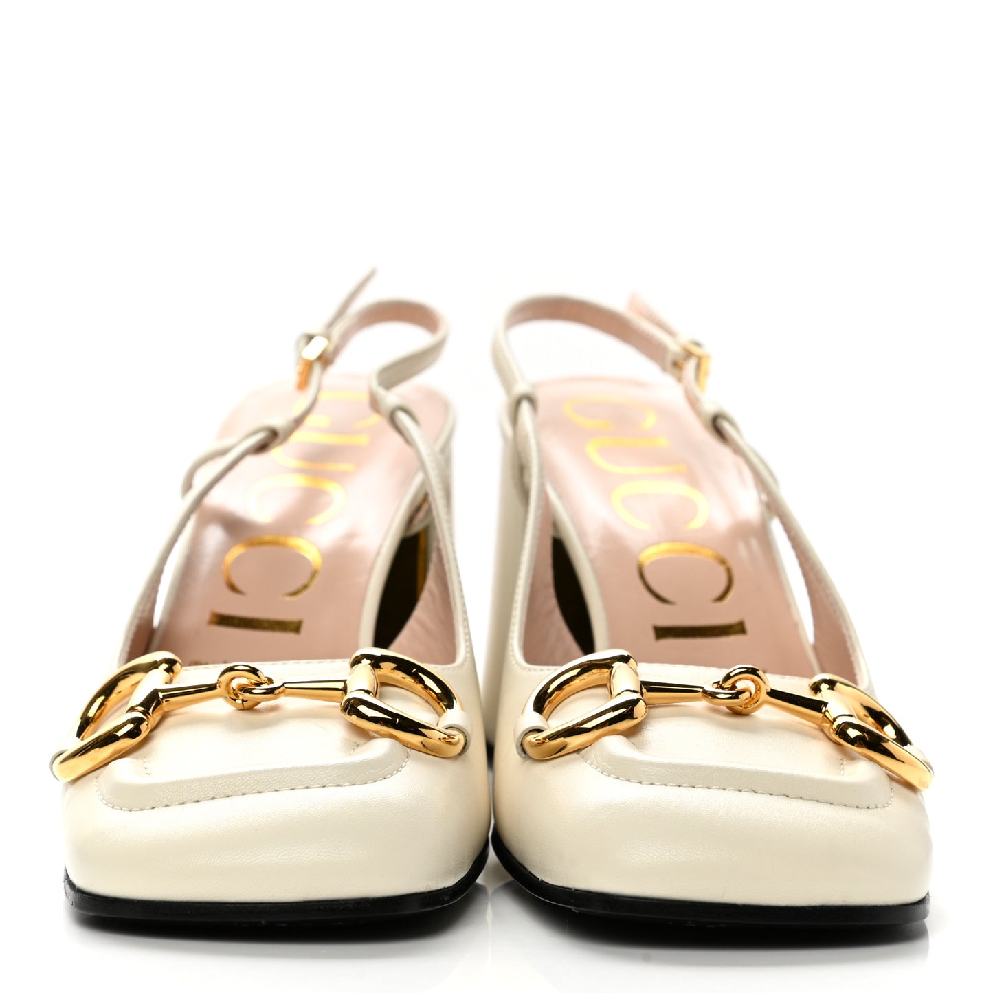 Malaga Kid Horsebit 75mm Slingback Pumps 37.5 Mystic White