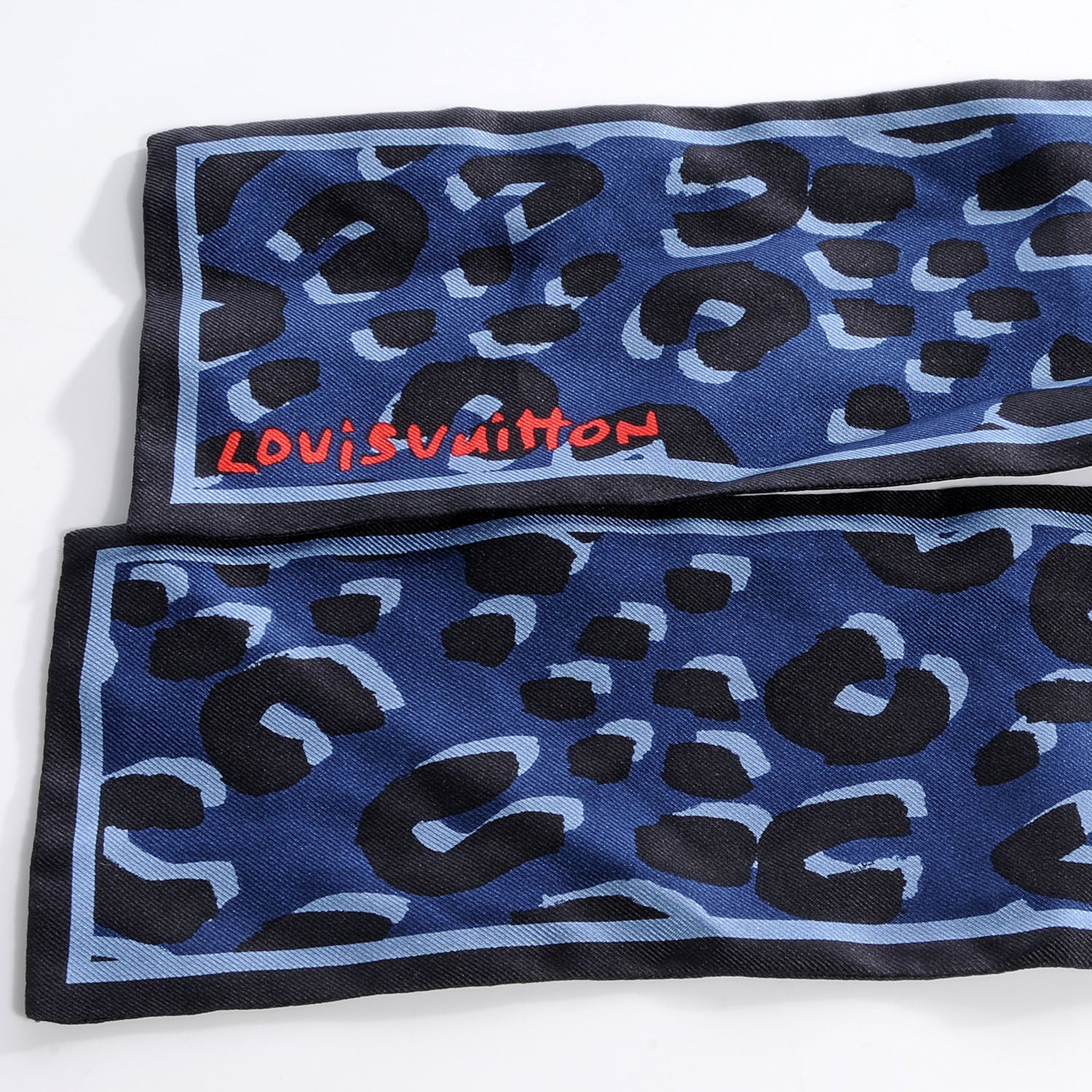 Louis Vuitton Silk Leopard Bandeau Blue 3 of 5